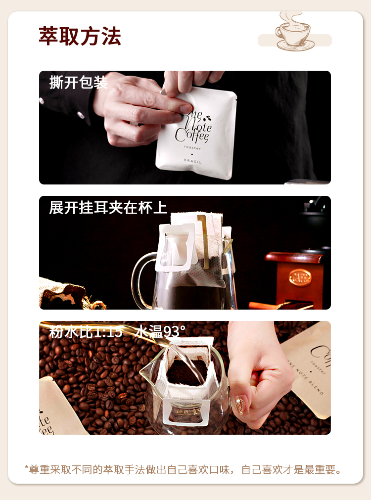 巴西挂耳咖啡SCA80+精品级咖啡10g*5(图3)